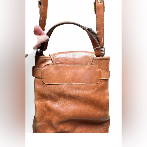 Vintage M. Rossetti Genuine Brown Leather Shoulder Bag - Picture 10 of 16